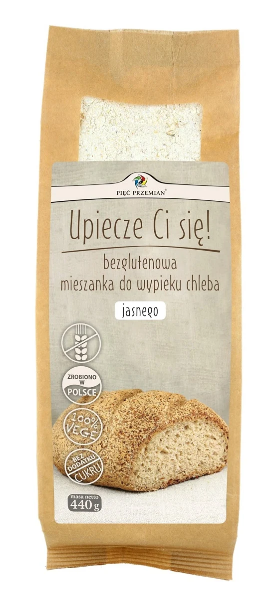 Un mélange pour la cuisson du pain pâle, sans gluten 440g CINQ CHANGEMENTS