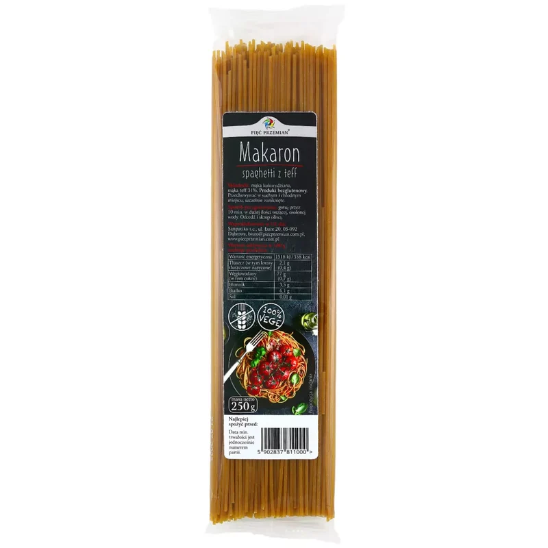 Spaghetti sans gluten au teff 250g CINQ CHANGEMENTS