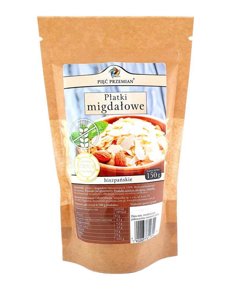 Flocons d'amandes sans gluten 150g CINQ CHANGEMENTS