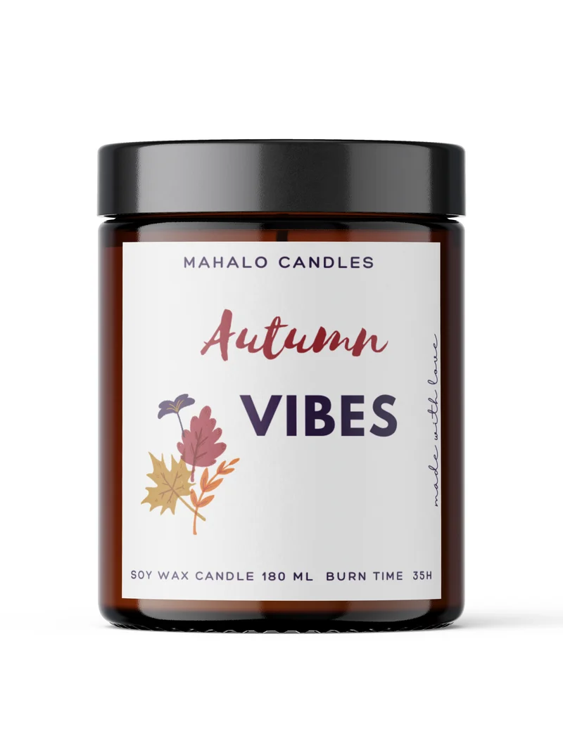 AUTUMN VIBES Sojakerze 180 ml handgefertigte MahaloCandles