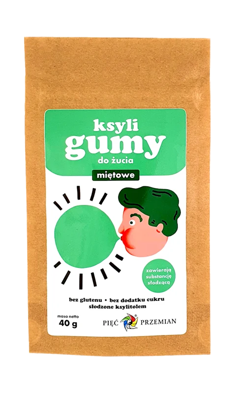 Xyligums à la menthe à mâcher sans sucre 40g CINQ CHANGEMENTS