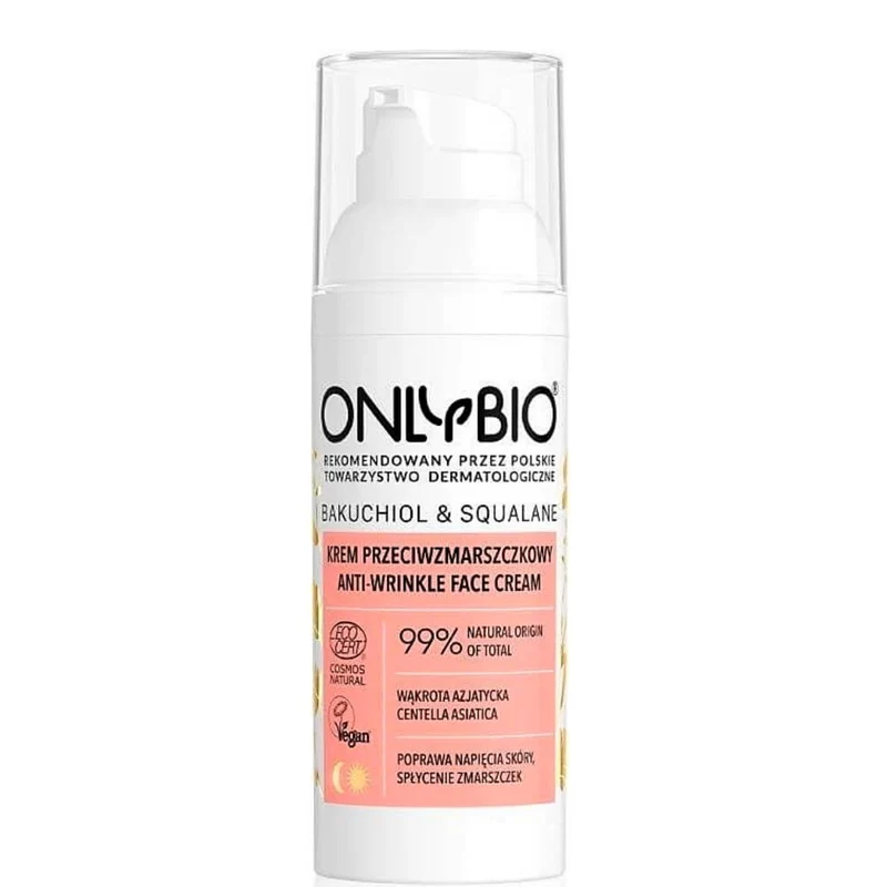Bakuchiol und Squalan Öko-Anti-Falten-Gesichtscreme 50 ml - NUR BIO