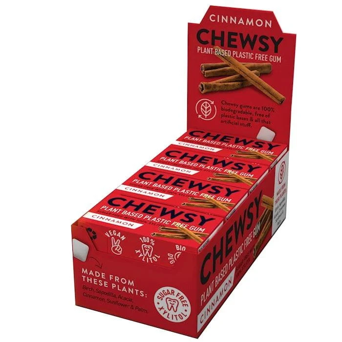 Chews de chewing-gum au goût cannelle avec xylitol (présentoir) 15g x 12 pièces CHEMLAND