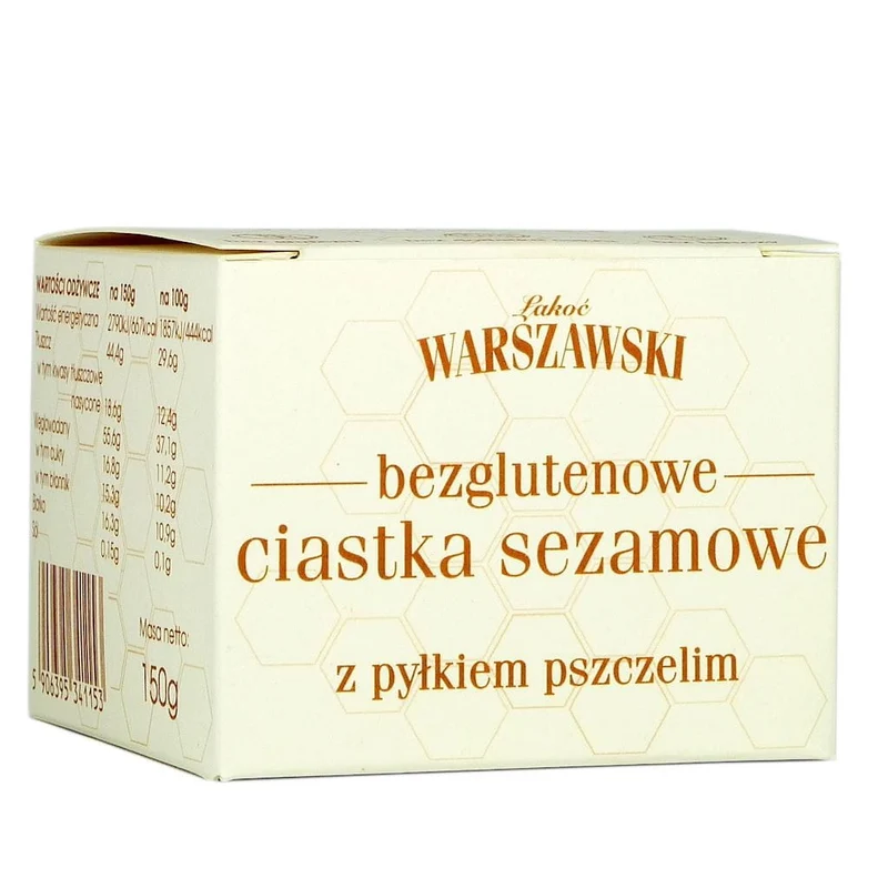 Biscuits sésame sans gluten au pollen d'abeille 150g - BAR VARSOVIE